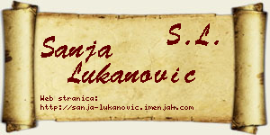 Sanja Lukanović vizit kartica